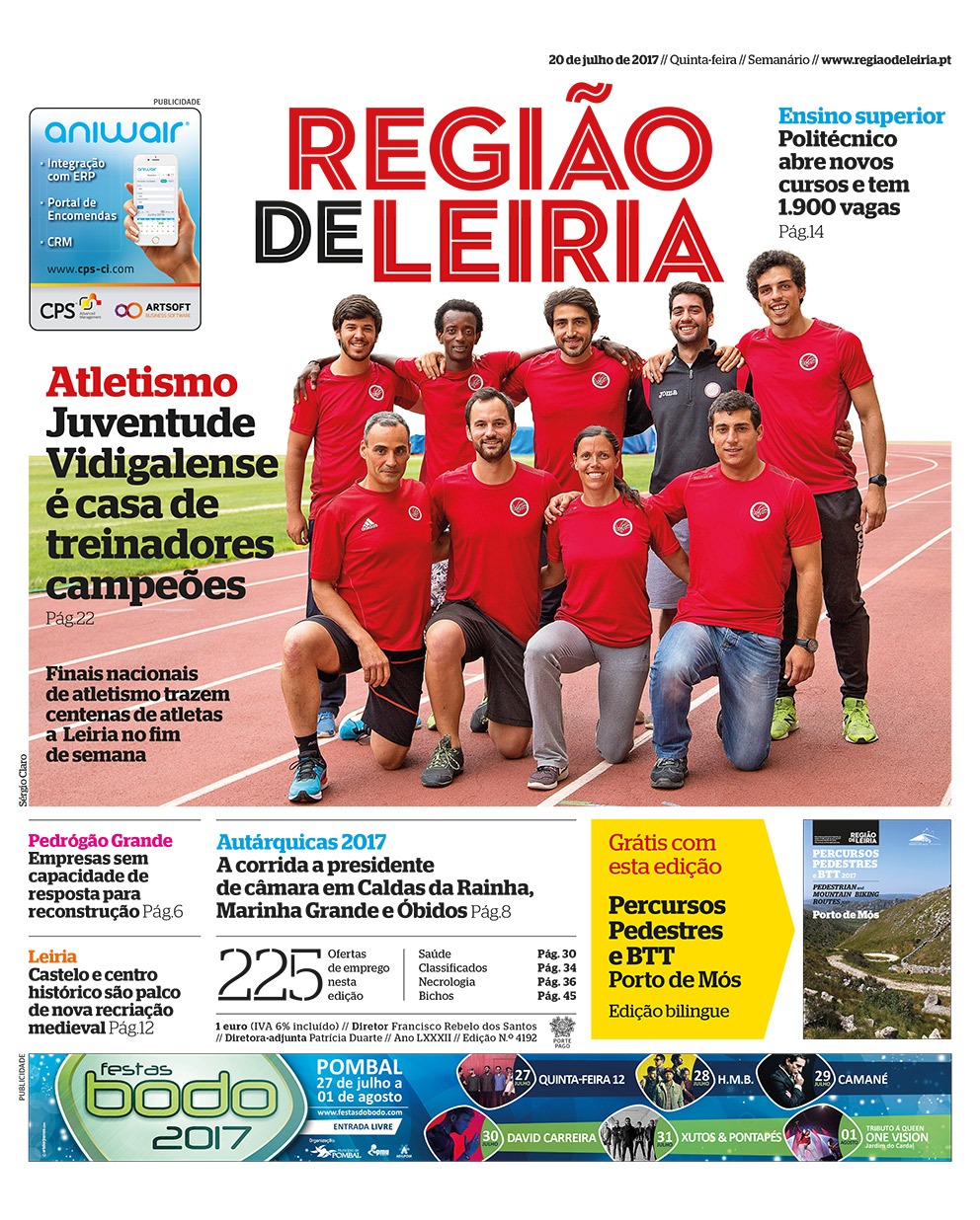 Guia de Percursos Pedestres e BTT de 20 julho 2017 - Porto de Mós (Bilingue) + Edição 4192