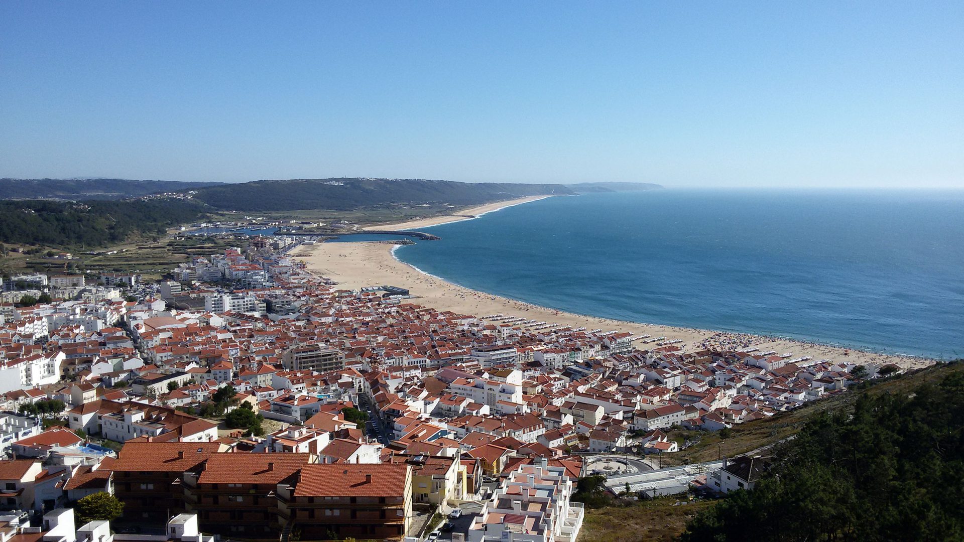 vista da praia da nazaré