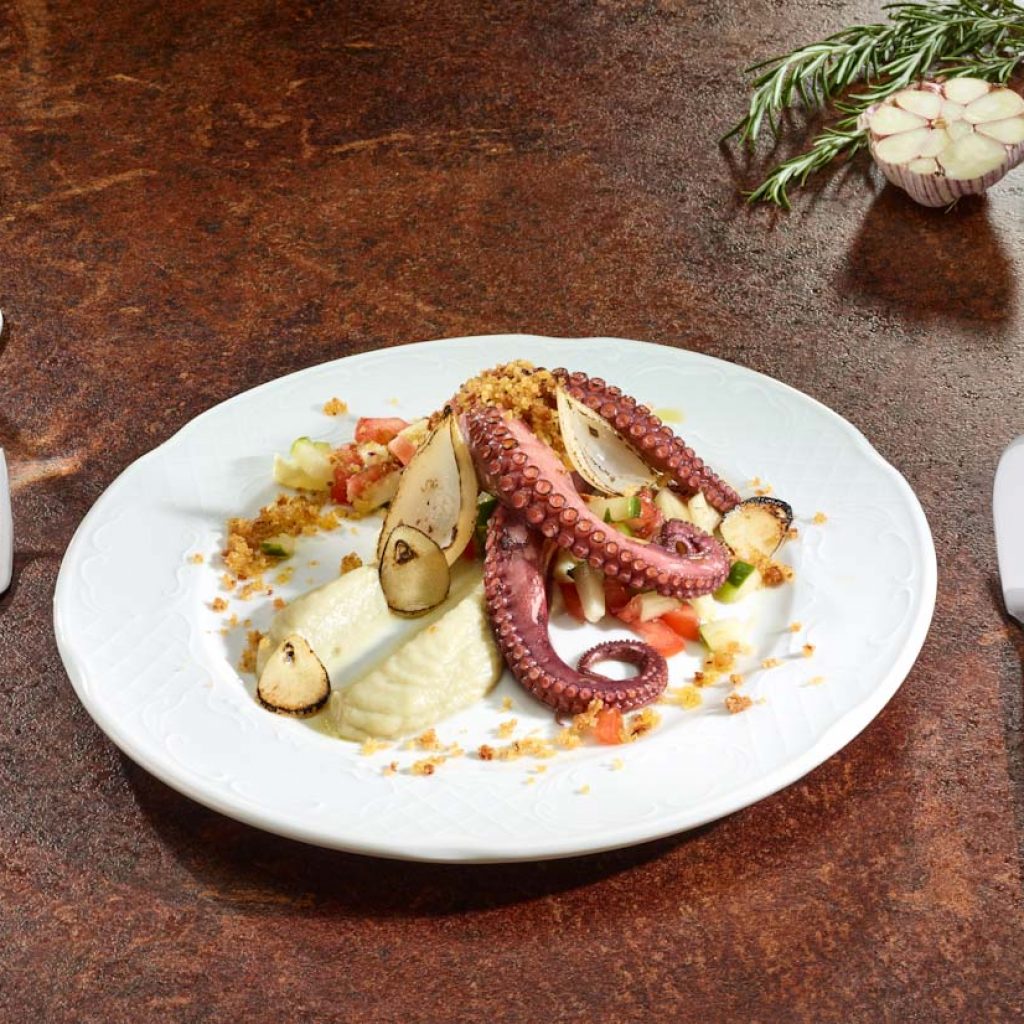 Prato de polvo do novo restaurante Meeting