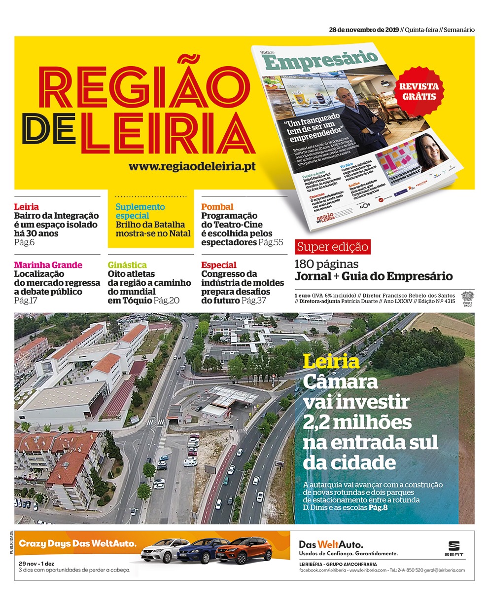Edição 4315 de 28 de novembro de 2019 + Revista Guia do Empresário
