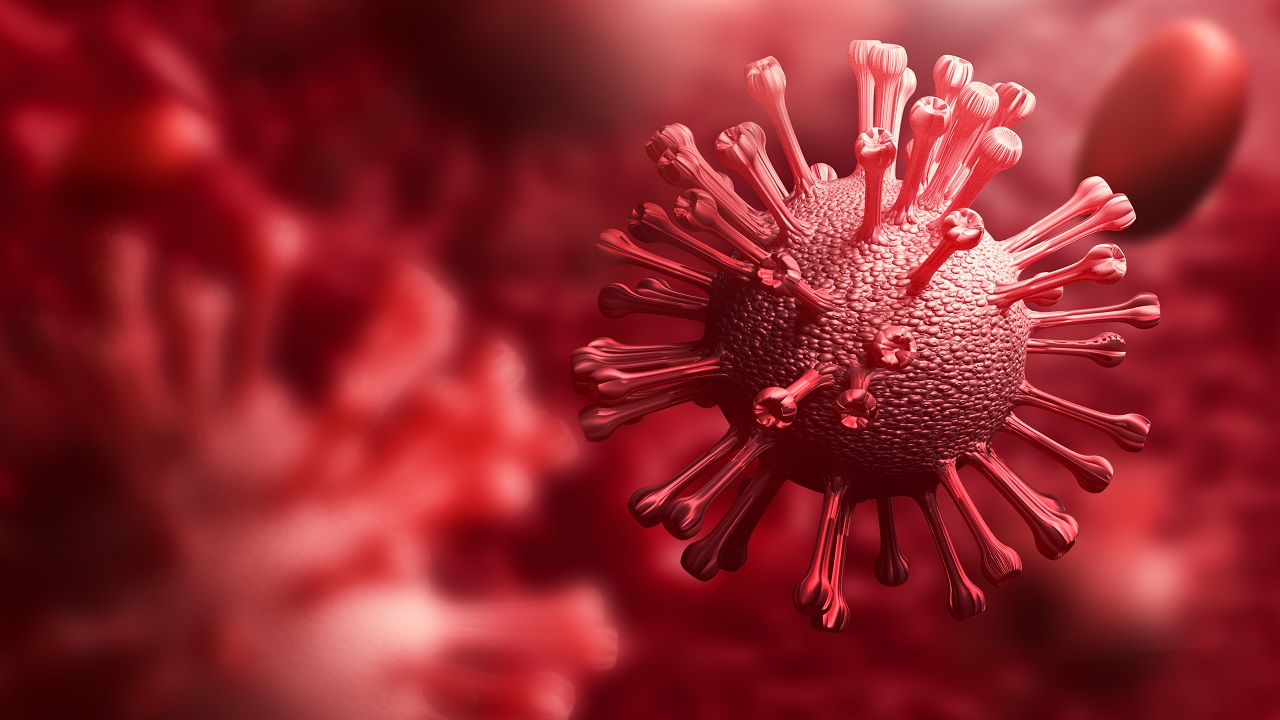 imagem microscópica 3D do novo coronavírus
