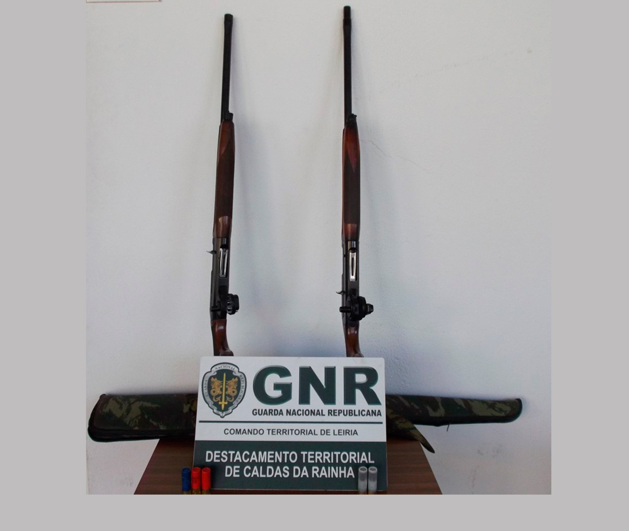 Armas apreendidas pela GNR