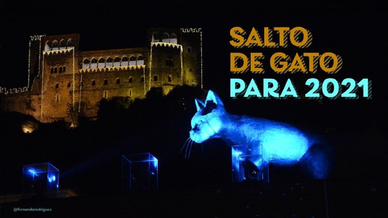 cartaz do programa de passagem de ano "salto de gato" em leiria