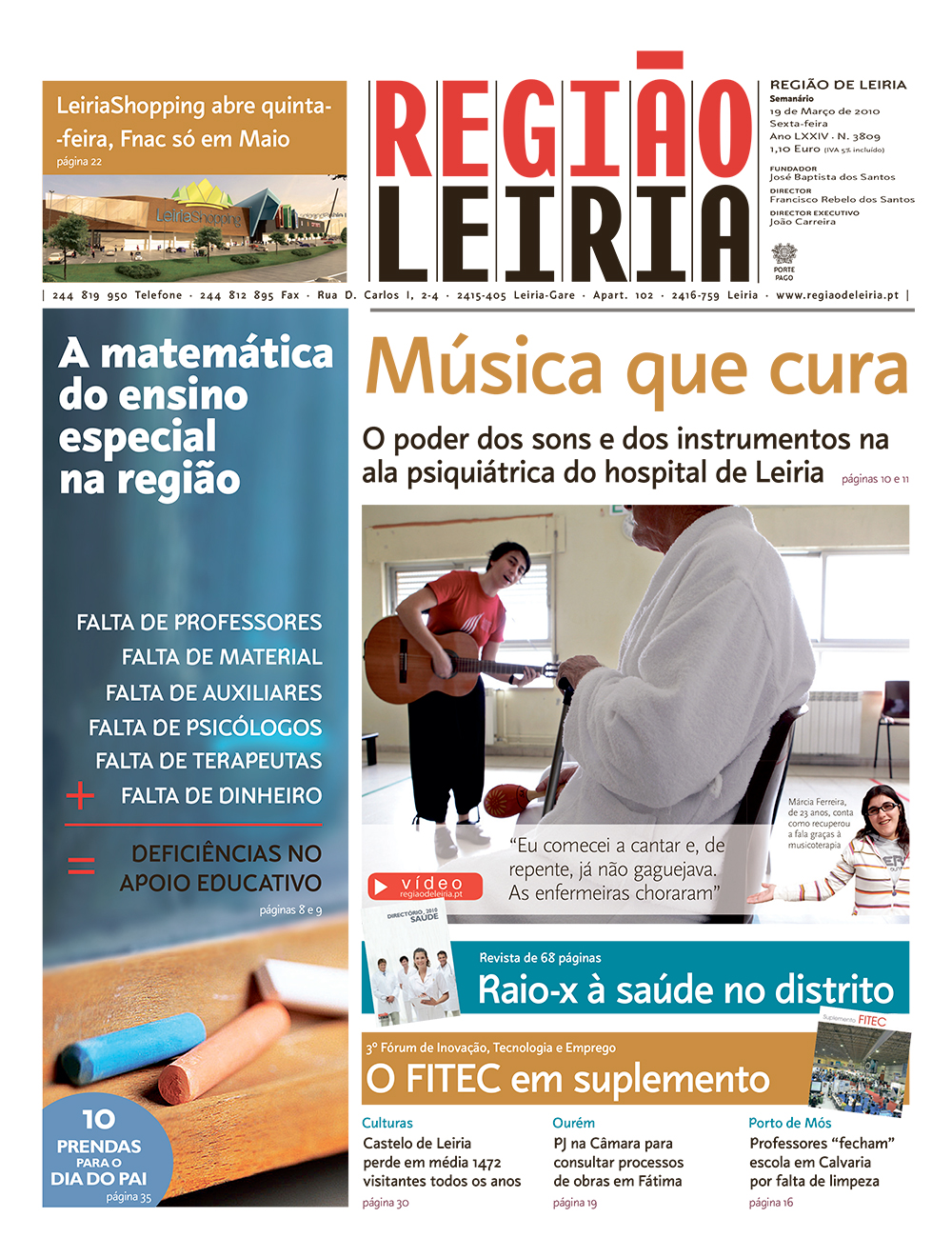 Edição 3809 de 19 março 2010 + Suplemento FITEC + Revista Diretório de Saúde