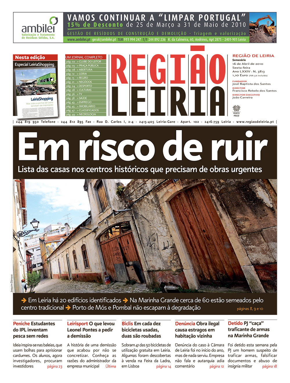 Edição 3813 de 16 abril 2010 + Suplemento LeiriaShopping