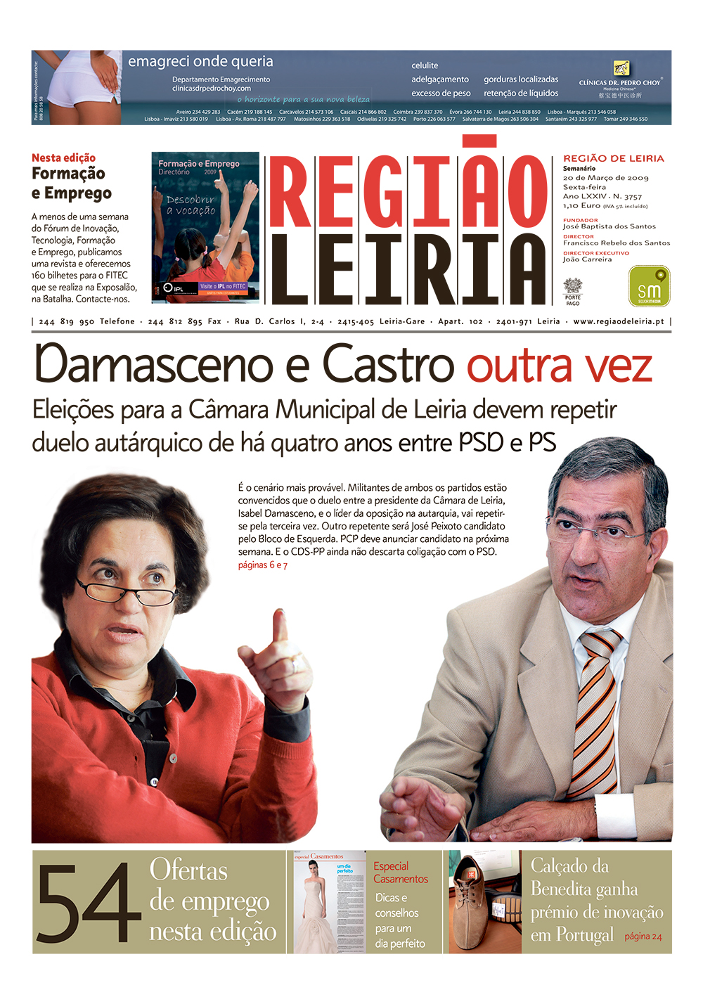 Diretório de Formação e Emprego de 20 março 2009 + Edição 3757