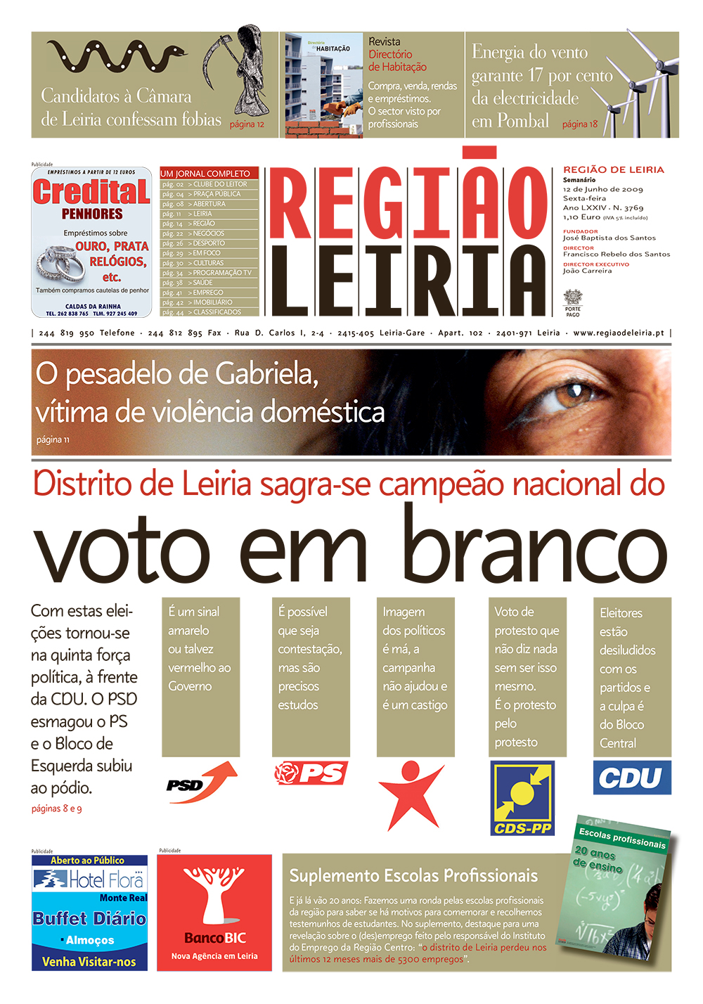 Revista Diretório de Habitação de 12 junho 2009 + Edição 3769 + Suplemento Escolas Profissionais