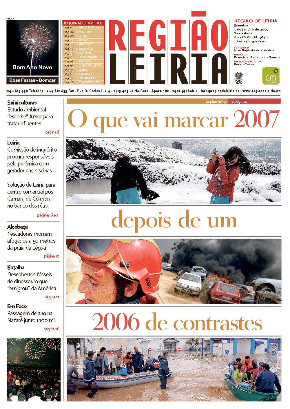 Edição 3642 de 5 janeiro 2007 + Suplemento Recordar 2006 Antecipar 2007