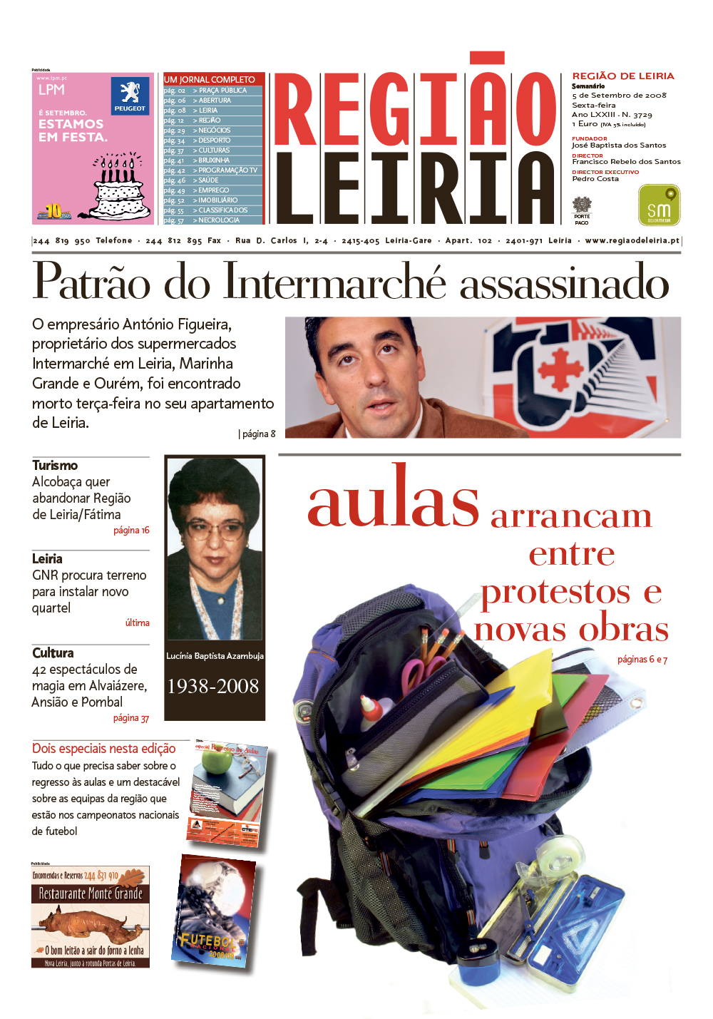 Edição 3729 de 5 setembro 2008 + Suplemento Futebol Nacional
