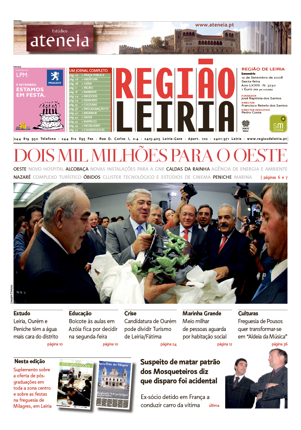 Edição 3730 de 12 setembro 2008 + Suplemento Pós-Graduações