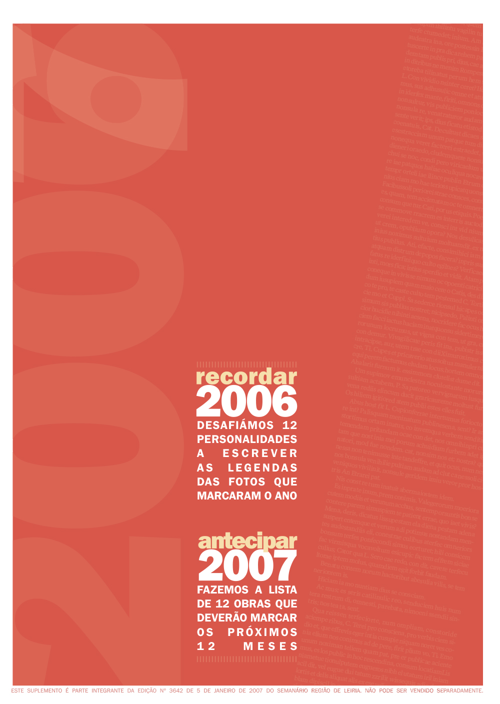 Edição 3642 de 5 janeiro 2007 + Suplemento Recordar 2006 Antecipar 2007
