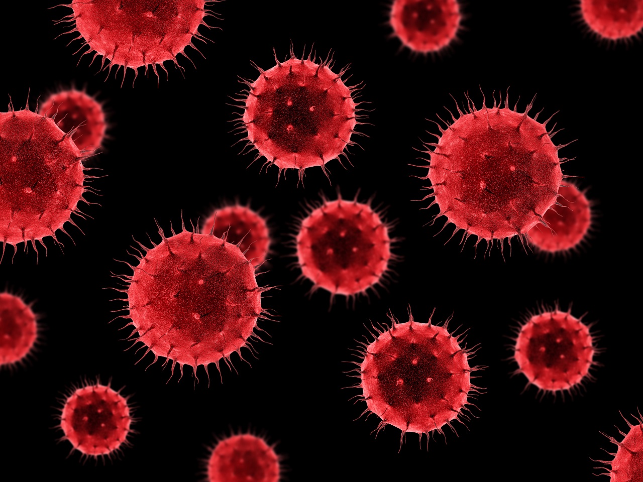 imagem microscópica em 3D do novo coronavírus