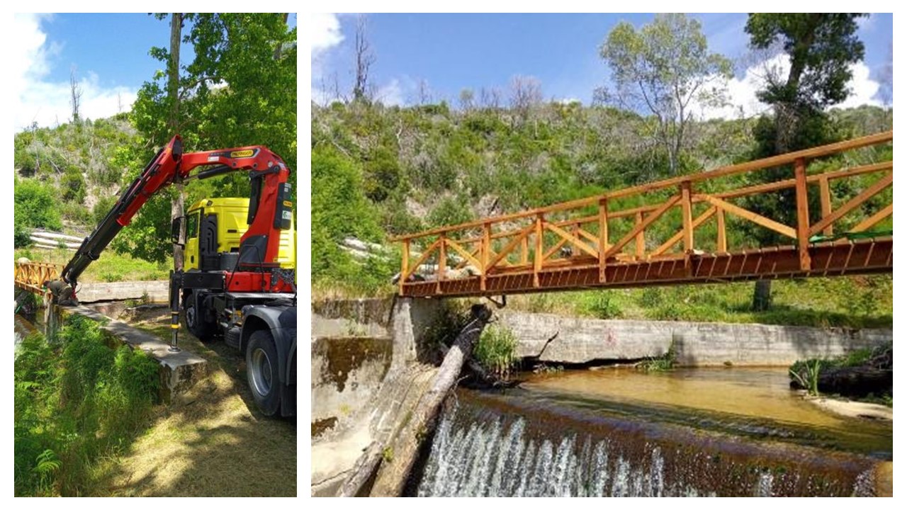 montagem da ponte do açude da ribeira de são pedro de moel