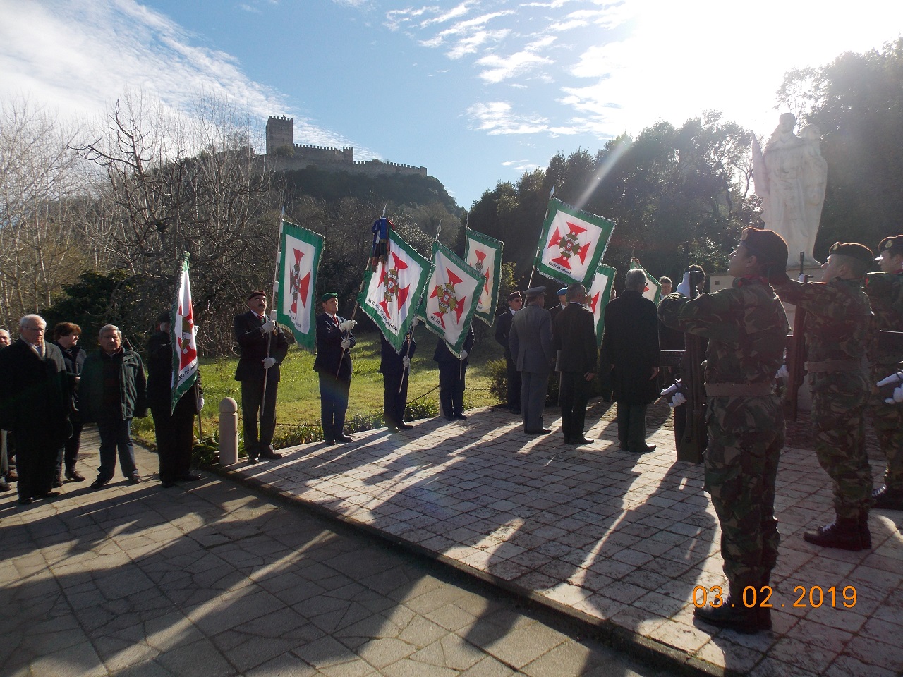 Imagem de uma cerimónia em 2019 em homenagem aos combatentes