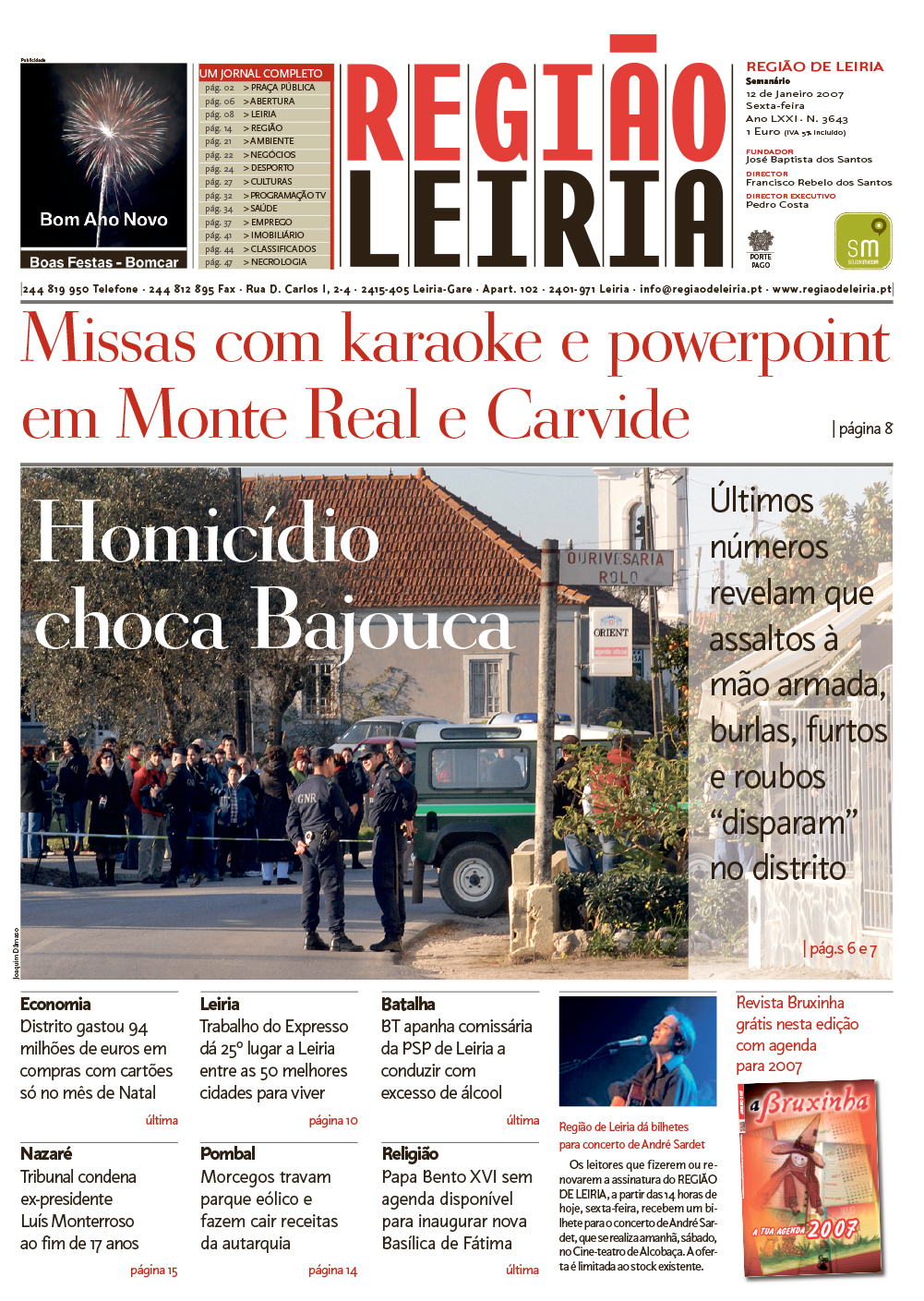 Edição 3643 de 12 janeiro 2007 + Revista A Bruxinha