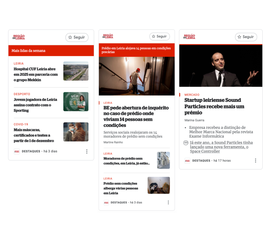 REGIÃO DE LEIRIA integra novo projeto da Google que promove artigos