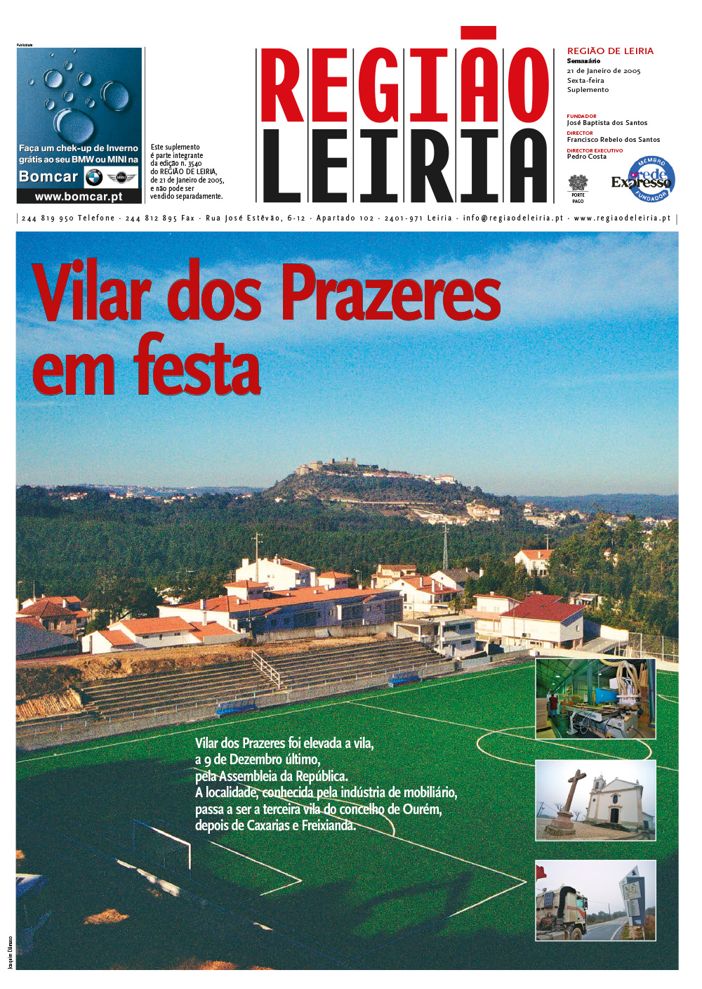 Revista RL de 21 janeiro 2005 + Edição 3540 + Suplemento Vila de Vilar dos Prazeres