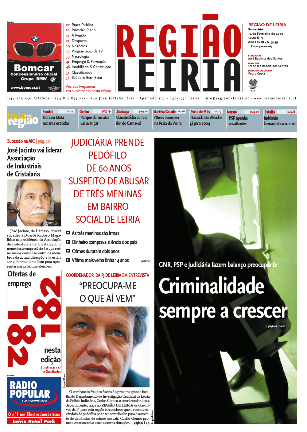 Edição 3439 de 14 fevereiro 2003