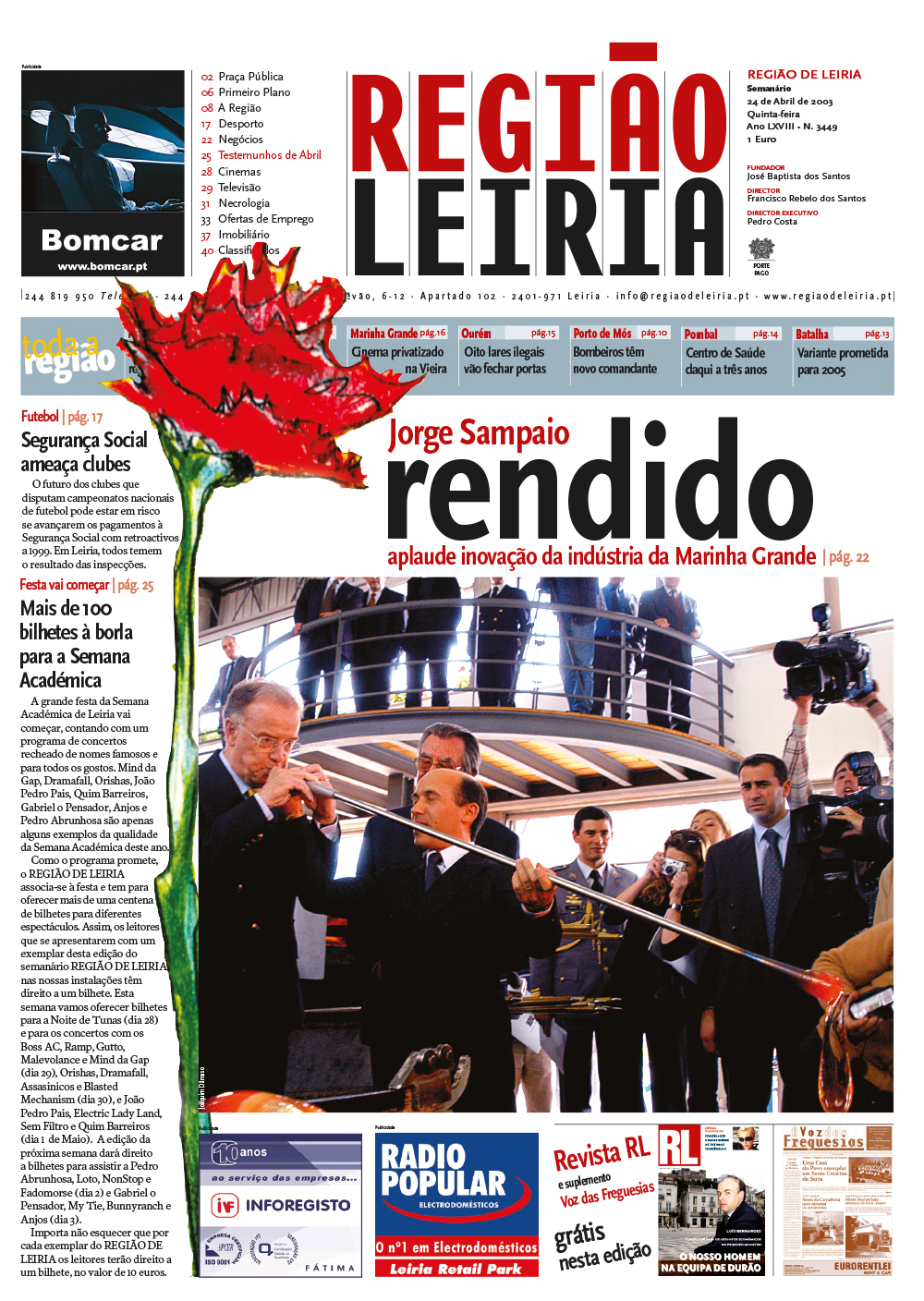 Edição 3449 de 24 abril 2003 + Revista RL