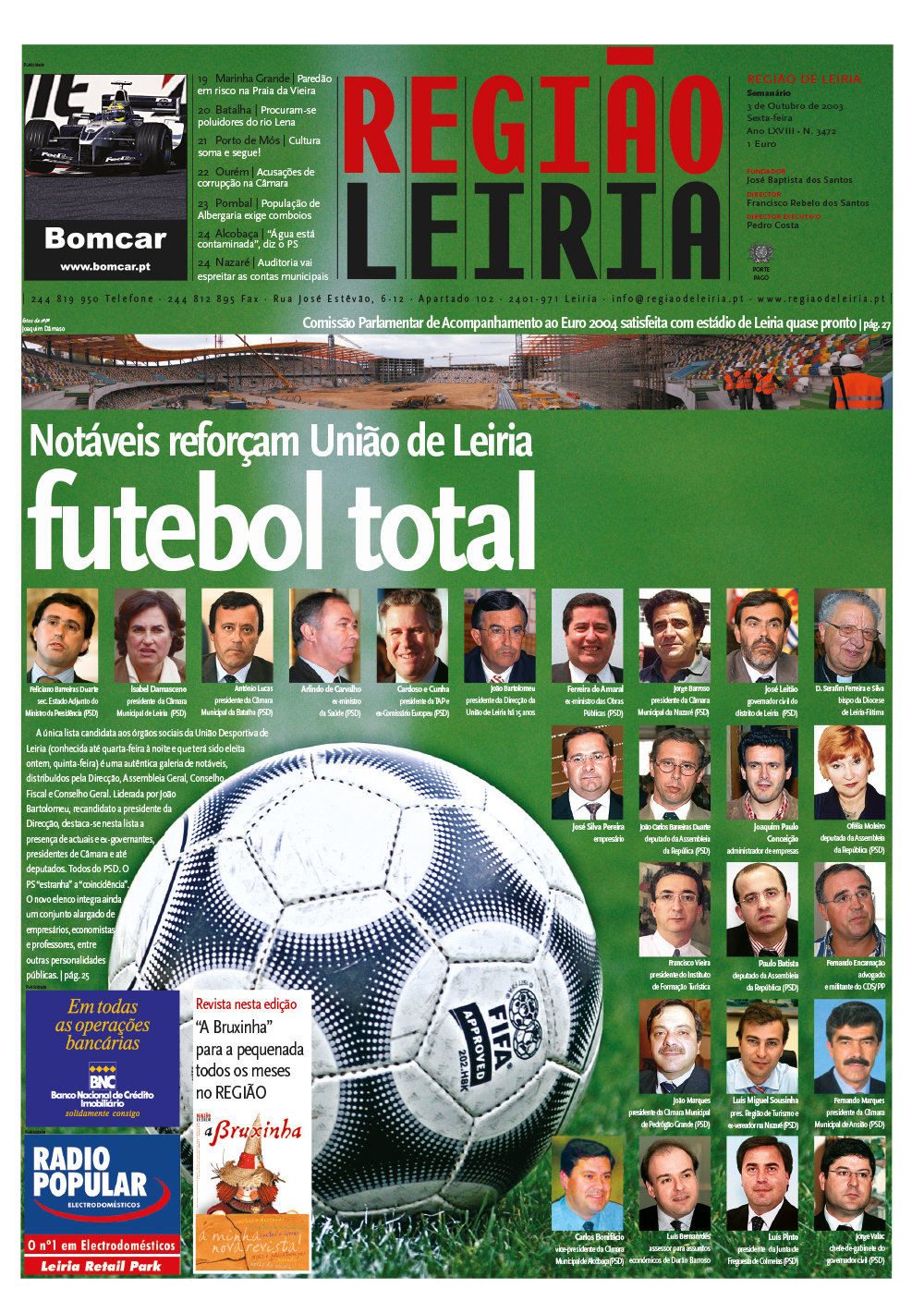 Edição 3472 de 3 outubro 2003 + Revista A Bruxinha