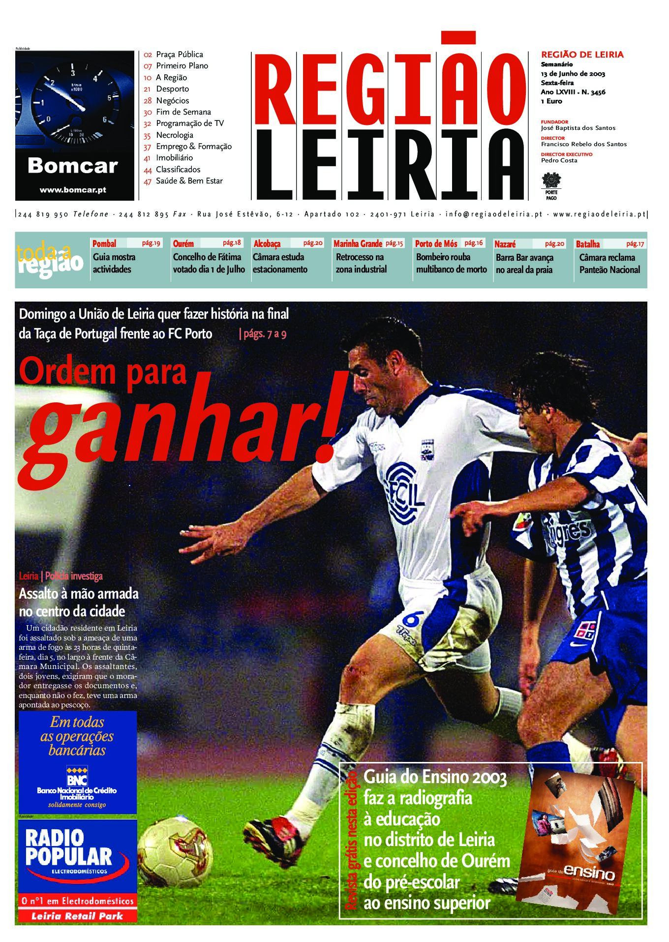 Edição 3456 de 13 junho 2003 + Revista Guia do Ensino