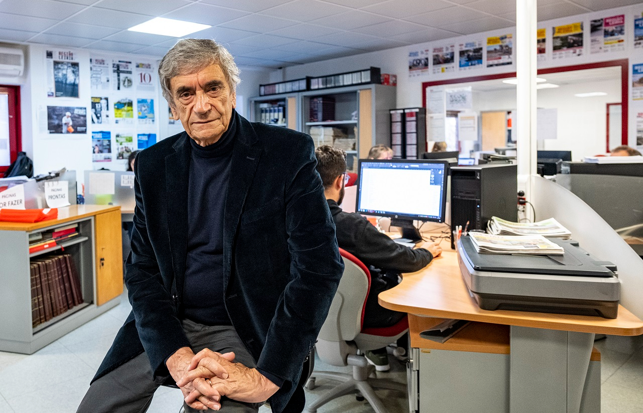 Álvaro Laborinho Lúcio fotografado na redação do jornal Região de Leiria.