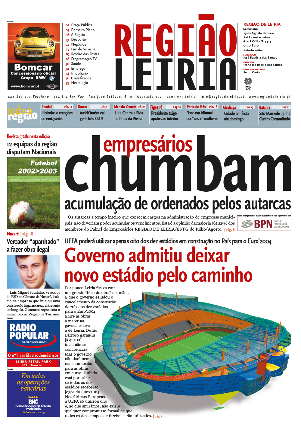 Revista Futebol 2002/2003 de 23 agosto 2002 + Edição 3413