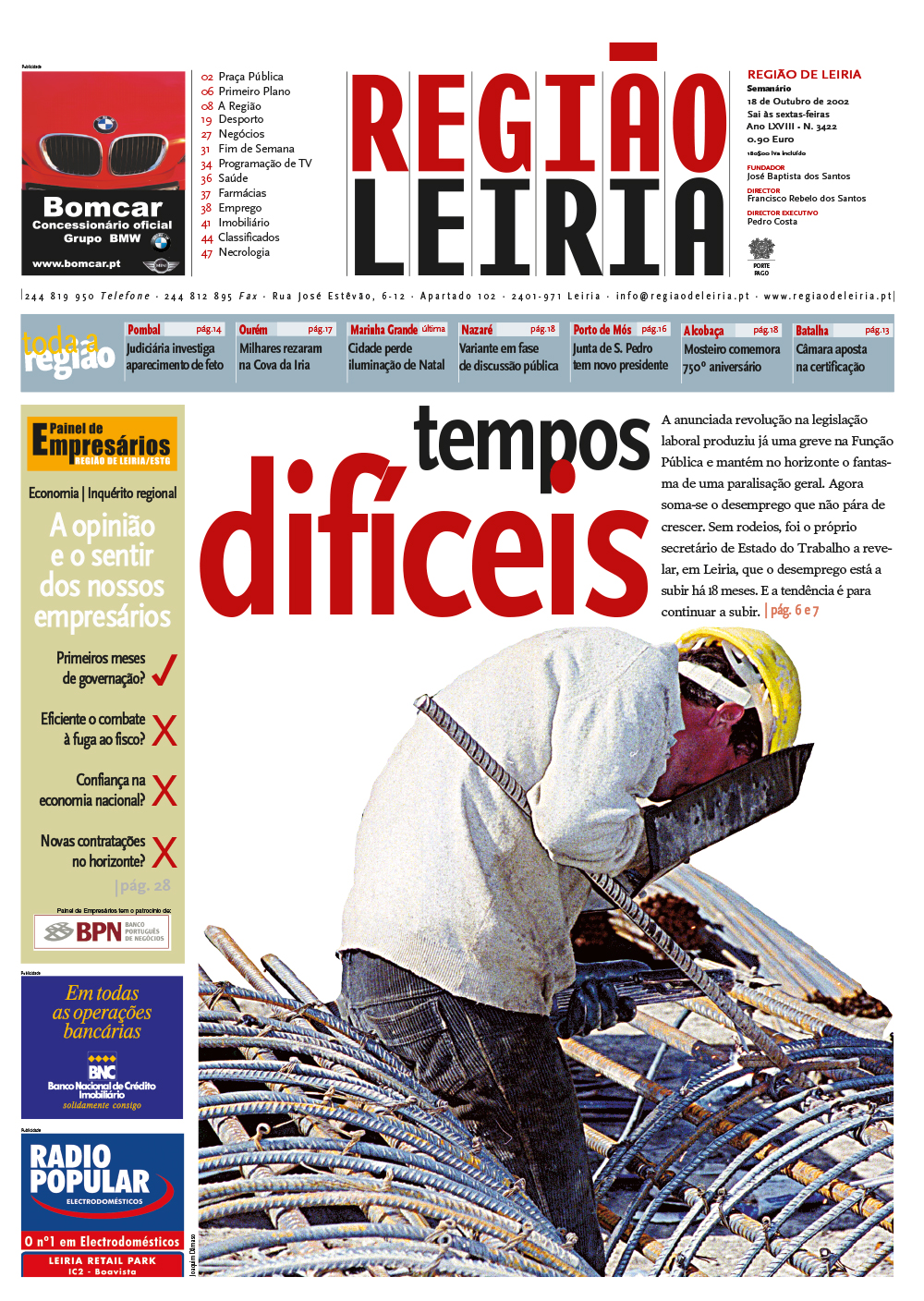 Edição 3422 de 18 outubro 2002