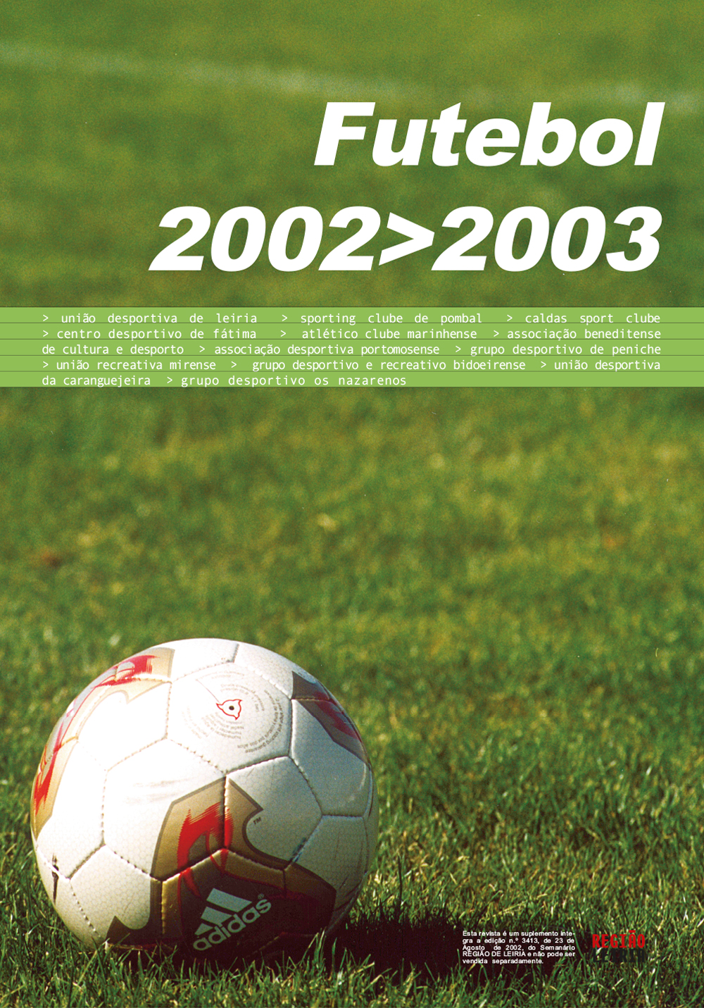 Revista Futebol 2002/2003 de 23 agosto 2002 + Edição 3413