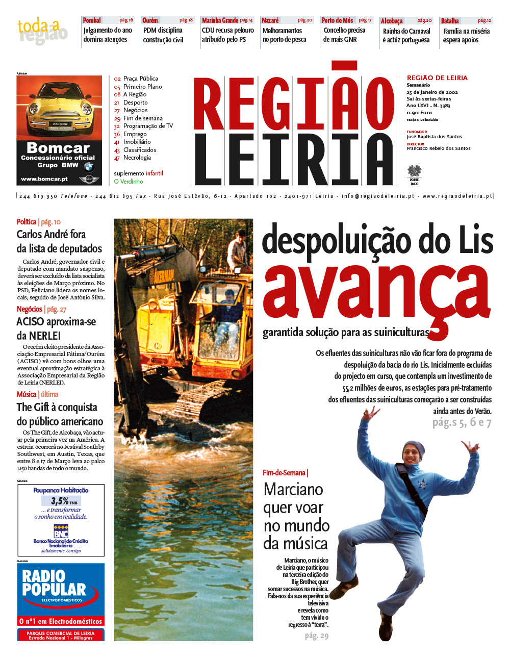 Edição 3383 de 25 janeiro 2002 + Suplemento O Verdinho