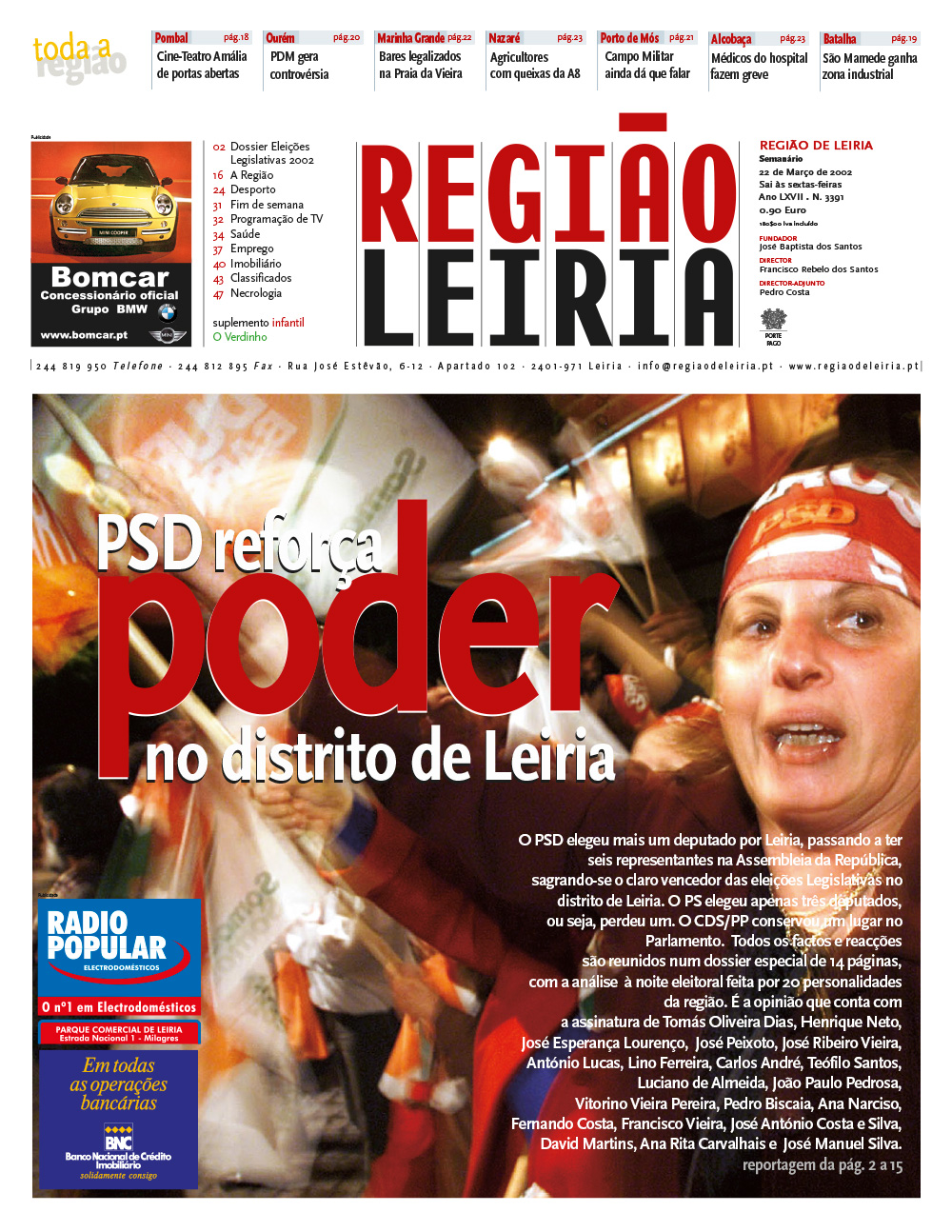 Edição 3391 de 22 março 2002 + Suplemento O Verdinho + Revista PME Excelência
