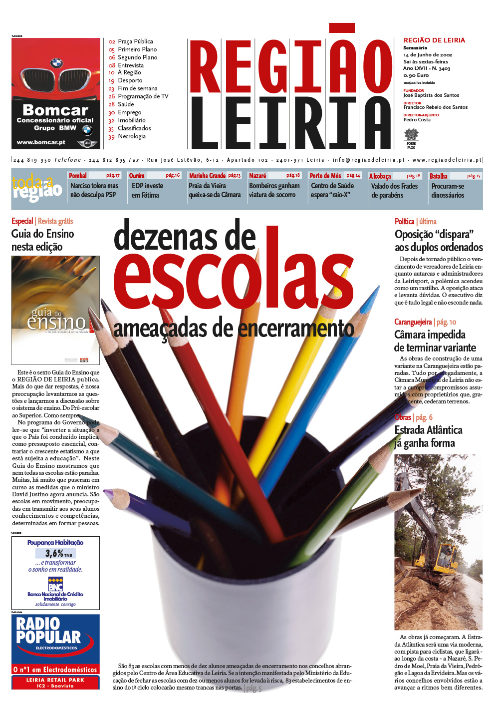 Edição 3403 de 14 junho 2002 + Revista Guia do Ensino