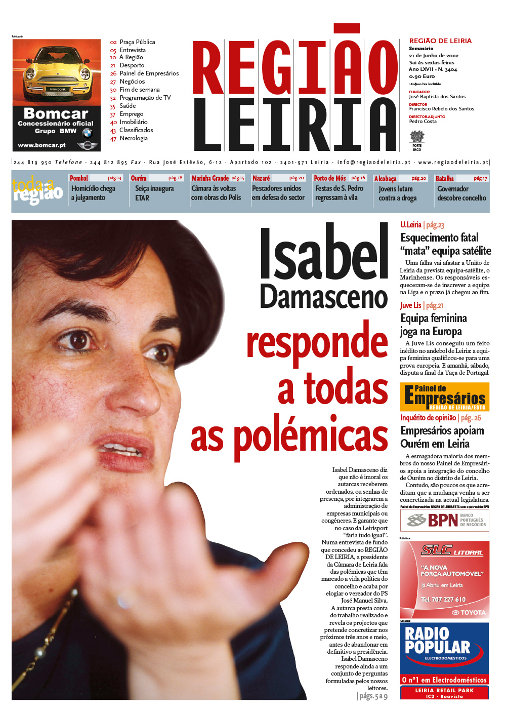 Edição 3404 de 21 junho 2002 + Suplemento O Verdinho