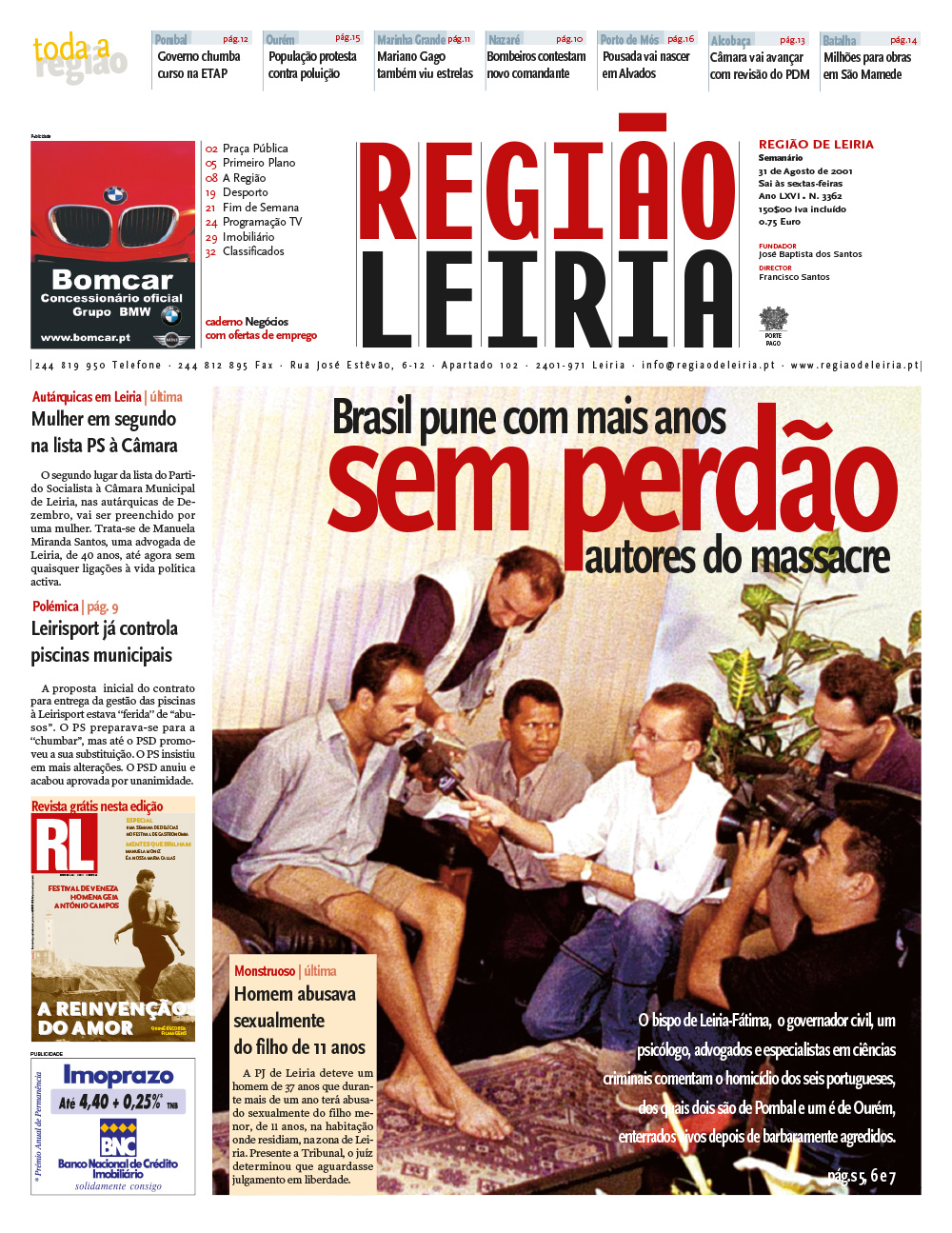 Edição 3362 de 31 agosto 2001 + Revista RL