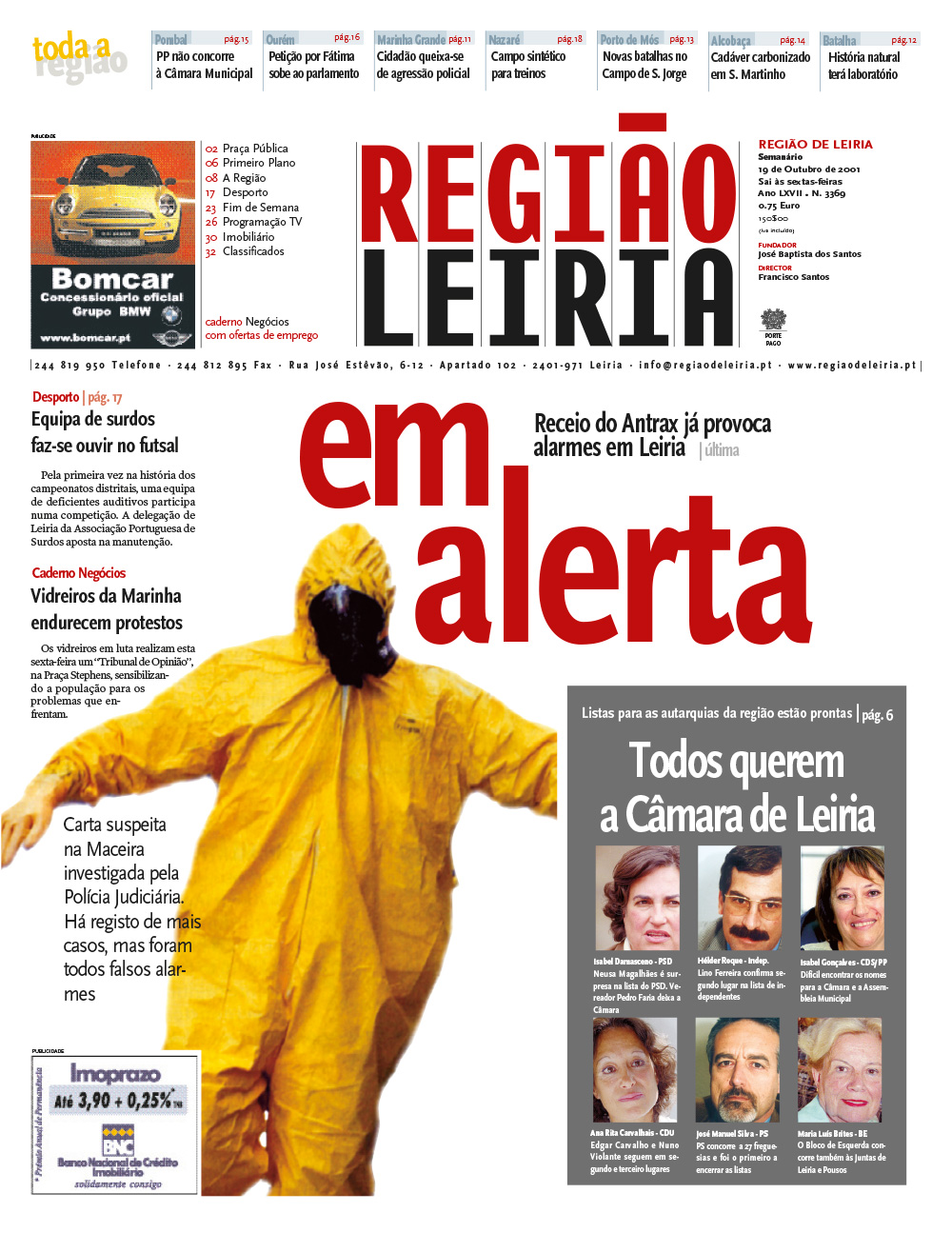 Edição 3369 de 19 outubro 2001