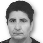 Retrato a preto e branco de uma pessoa de cabelo curto e escuro, fotografada de frente, com expressão séria. Não há texto visível que permita identificá-la.