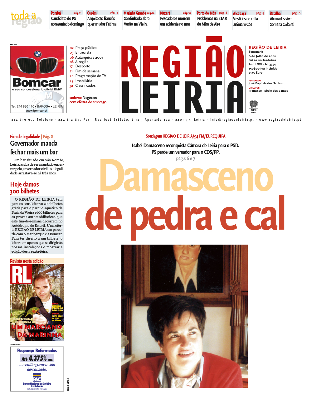 Revista RL de 6 julho 2001 + Edição 3354