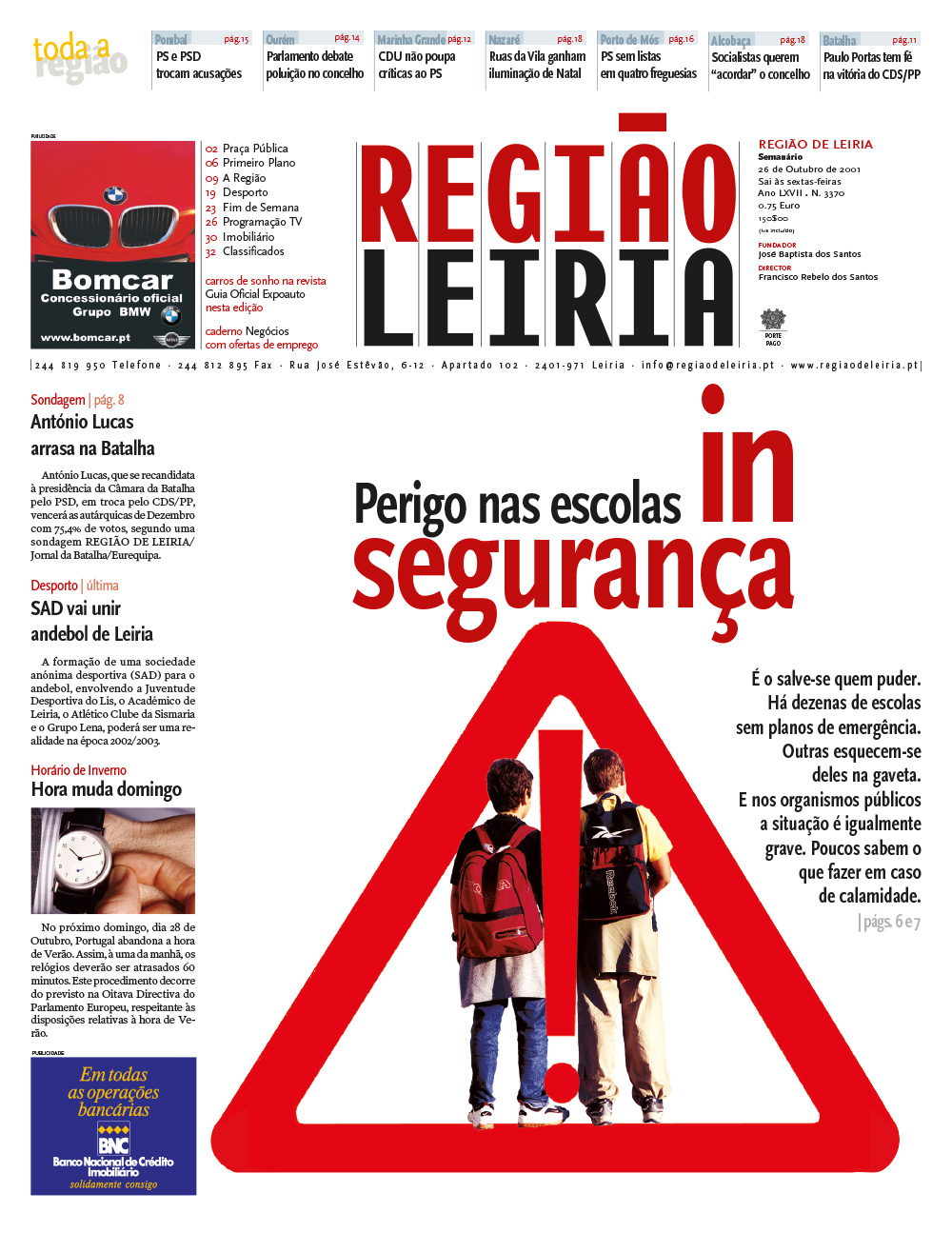 Edição 3370 de 26 outubro 2001 (Revista Expoauto indisponível)