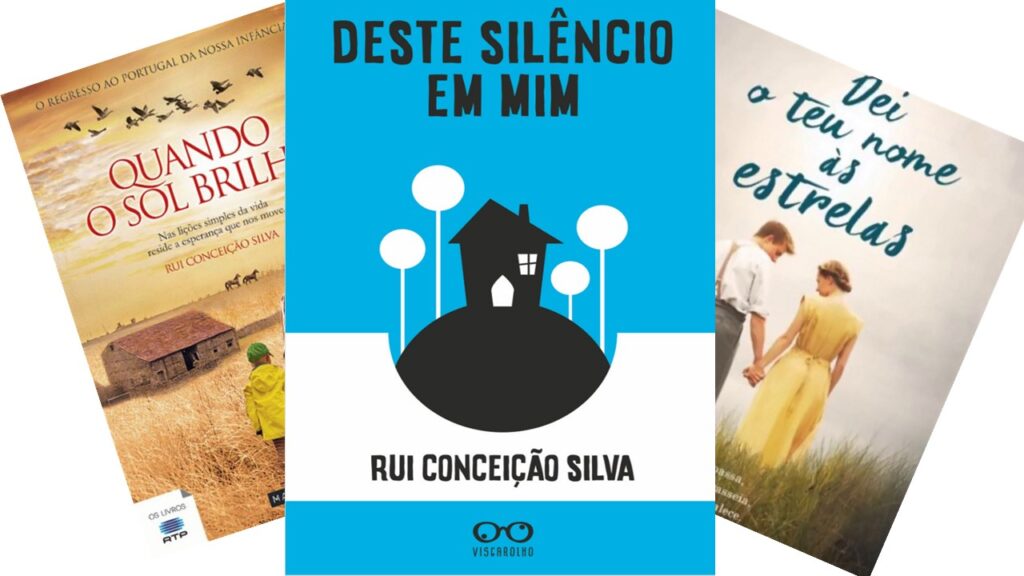 foto das capas dos três livros escritos por rui conceição silva