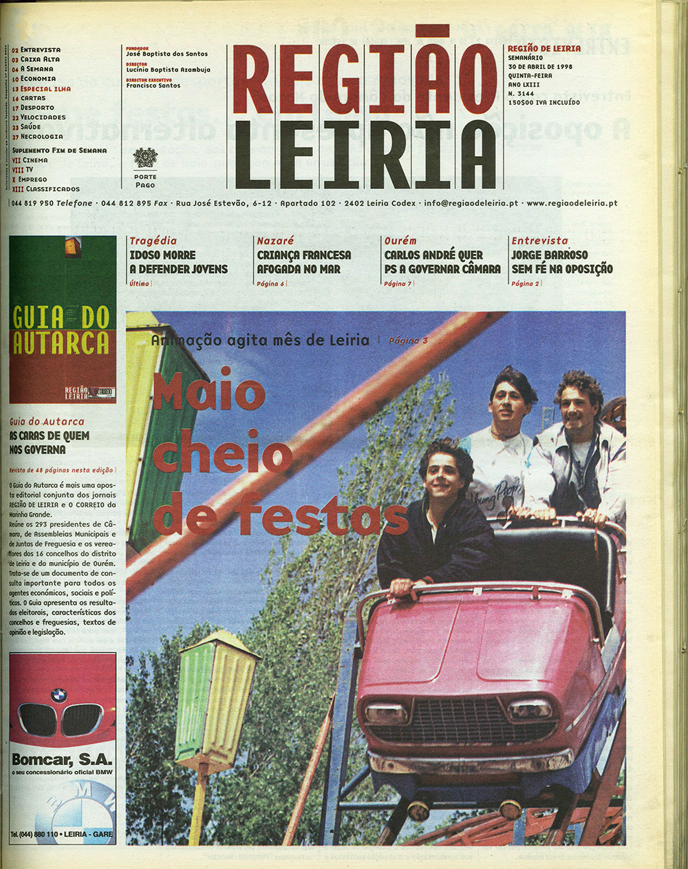 Guia do Autarca 1998-2001 de 30 abril 1998 + Edição 3144